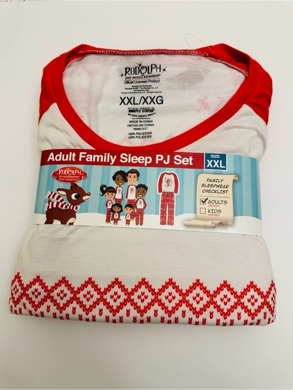 Rudolph 2-pc Adult pajamas*Sz~XXL*Festive Family Sleepwear*BNWT’S